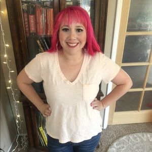 Peach Madewell v neck